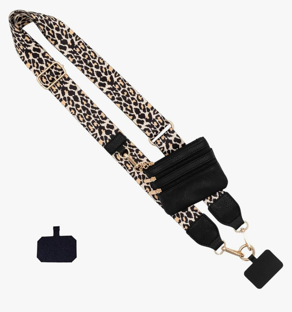 Clip And Go Strap For Phone With Wallet,Phone Strap With Zippered Pouch,Phone Strap Crossbody Pack of 2