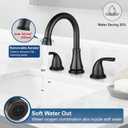 Widespread Bathroom Sink Faucet Deck Mounted 3 Hole 8 inch Bathroom Vanity Faucet 2 Handles Basin Mixer Tap with Pop up Drain,Oil Rubbed Bronze