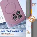Miracase Magnetic for iPhone 15 Pro Case, [Soft Anti-Scratch Microfiber Lining], Compatible with MagSafe, Liquid Silicone Shockproof Drop Protection Phone Case for 15 Pro, Blackcurrant