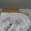 Modern LED Ceiling Light, Dimmable LED Chandelier Flush Mount Ceiling Lights, Remote Control Acrylic Ring Ceiling Lamp Fixture for Living Room Dining Room Bedroom (White, 8 Rings)