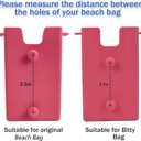 3 x Silicone Phone Holder Compatible with Beach Bag, Beach Tote Bag AccessoryIdeal Holder for Rubber Tote (Only fits Bitty bogg bag, Romantic Pink)