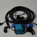 POPOSOAP Pond Waterfall with Pump Kit, 304 Stainless Steel Waterfall Spillway with 40W 660GPH Pump, Pond Spillway with 9.8FT Corrugated Tubing for Garden (12inch)-P43 (12inch-Corded Electric)