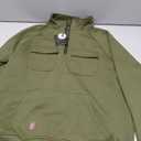 Lepunuo Cargo Sweatshirts for Men Quarter Zip Long Sleeve Warm Fleece Tactical Pullover Casual Athletic Loose Sweatshirts (Medium, Army Green)