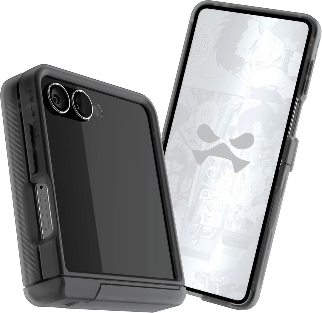 Ghostek Covert Clear Flip 7 Case with Built-in Kickstand, MagSafe and Full Hinge Protection Designed for 2025 Samsung Galaxy Z Flip7 (6.9") (Smoke Matte)