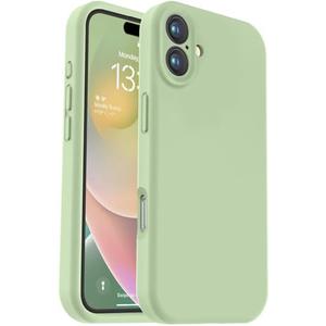 Vooii Compatible with iPhone 16 Plus Case, Liquid Silicone Upgrade [Camera Protection] [Soft Anti-Scratch Microfiber Lining] Shockproof Phone Case for iPhone 16 Plus 6.7 inch - Matcha