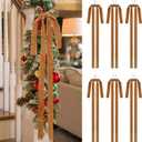 SIMISI RIBBON Camel Long Velvet Bows Ornaments for Christmas Tree, Wreath, Garland, Swag, Staircase, Fireplace, Door (15 * 24 inch, 6 Pieces)