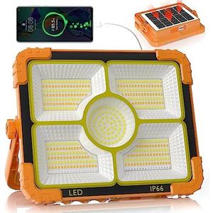 100W LED Solar Work Light, 466 LED 10000LM Magnetic Worklight with 5 Modes, 12000mAh Battary Rechargeable, IP66 Waterproof Portable Solar Outdoor Working Light for Emergency, Repair, Camping 100W LED Solar Work Light, 466 LED 10000LM Magnetic Worklight with 5 Modes, 12000mAh Battary Rechargeable, IP66 Waterproof Portable Solar Outdoor Working Light for Emergency, Repair, Camping