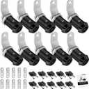 10 Pack Cabinet Lock with Keys, 1" RV Storage Locks Keyed Alike, RV Locks for Storage Door, Camper Toolbox RV Cam Locks with Manual(Black, 10Pack, 1 Inch)