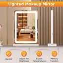 NEWBULIG LED Vanity Mirror, 17"x13" Portable Desk Makeup Mirror with Lights