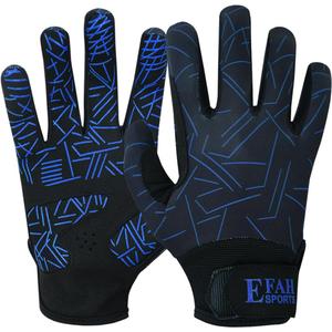 Baseball Batting Gloves for Youth Adult Mens Kids Boys Padded Comfortable Softball Batting Gloves with Super Grip Finger Fit Palms (BLUE, Small)