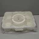 Divided Serving Tray for Candy, Condiment, Fruits and Nuts - Dishwasher Safe Snackle Box Container with Lid - Portable Charcuterie Board for Parties, Picnics, Travel and On-the-Go Snacking (8 Cups)