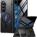 BERFY for Samsung Galaxy Z Fold 7 Case with Privacy Screen Protector, [Compatible with MagSafe][Anti Spy] Builtin Hidden Kickstand, FullBody Shockproof Slim Phone Case for Z Fold 7, Black Stylus