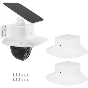 2 Pack Outdoor Camera Rain Sun Cover Compatible with Eufy SoloCam S340, All Weather Sun Protection Anti-Glare Anti-Snow UV Resistant Security Camera Protective Shield, Easy Install