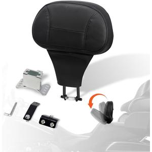 FOVPLUE Adjustable Rider Backrest,Detachable Plug-in Driver Backrest Pad w/Mounting Kit for Harley Touring 2009-2025,for CVO Road Glide Street Glide Tri Glide FLHTK/L Electra Glide Road King,Style 3