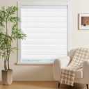 Cordless Zebra Blinds Window Blind Zebra Shade Blinds for Windows Roller Sheer Shades Privacy Light Filtering Shades for Home Kitchen Bathroom (Width 41'' X Height 72'' White)