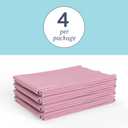 Medline Washable Bed Pads for Incontinence, Large 34 x 36 inch Reusable Underpads, 4 Pack, Pee Pads for Dogs, Adults, Kids and Baby, Pink Sofnit 300
