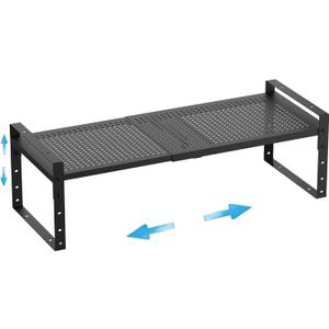 Expandable,Adjustable & Stackable Spice Rack, Cabinet Kitchen Countertop Shelf Organizer,Metal Pantry Storage Shelves - Space-Saving Storage Solution(1Pack/Black/Large) Expandable,Adjustable & Stackable Spice Rack, Cabinet Kitchen Countertop Shelf Organizer,Metal Pantry Storage Shelves - Space-Saving Storage Solution(1Pack/Black/Large)