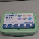 Bento Boxes for Adults - 1100 ML Bento Lunch Box For Kids Childrens With Spoon & Fork - Durable Perfect Size for On-the-Go Meal, BPA-Free and Food-Safe Materials(Green)