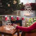 2 x Thyle Standing Christmas Nativity Scene Set Table Ornament Wooden Christmas Tree Sign Statue Jesus Nativity Set Farmhouse Xmas Tabletop Decoration for Xmas Indoor Decoration