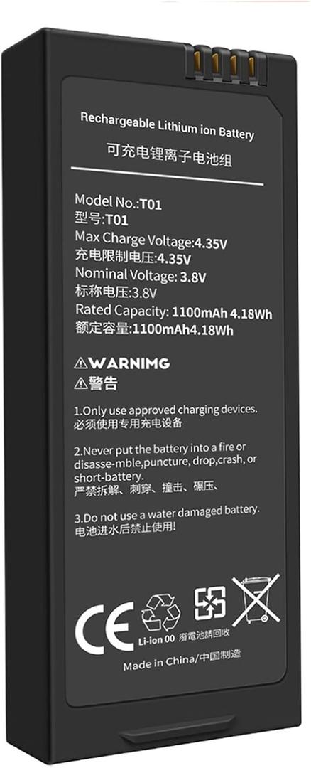1100mah 3.8V Lithium Battery for DJI Tello RC Quadcopter