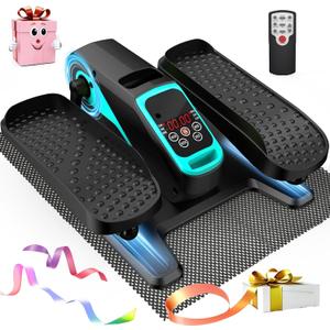 VIVURN-018 Under Desk Elliptical 12 Speed 5 Modes Mini Motorized Leg Exerciser While Sitting for Seniors As Seen on TV with Non-Slip Mat Quiet & Portable Electric Pedal Exerciser for Home and Office (Blue)