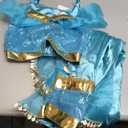 Funna Costume for Women Princess Dress Up Outfit Party Supplies Blue, Small/4-6
