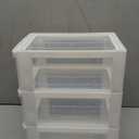 Gonice Small 3 Drawer Storage Organizer, White Plastic Drawer Storage, Small Desktop Organizer for Home, Office