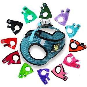 EcoBark Step in Dog Harness - Reflective Soft Luxurious Mesh Dog Harnesses for XXS, XS, Small, and Medium Dogs - Eco-Friendly Comfort Secure Halter No Pull Adjustable Pet Vest (Sky Blue Sport, XXXS)