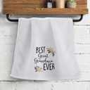 Best Great Grandma Ever Floral Absorbent Kitchen Towels Dish Towels Dish Cloth,Grandma Mother's Day Hand Towels Tea Towel for Bathroom Kitchen Decor,Grandma Gifts
