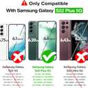 Rayboen for Samsung Galaxy S22 Plus Case Magnetic, [Compatible with Magsafe] Protective Slim Fit Skin Feel Phone Cover for Samsung S22 Plus 5G with Translucent Hard Back & Soft Edge, Matte Black