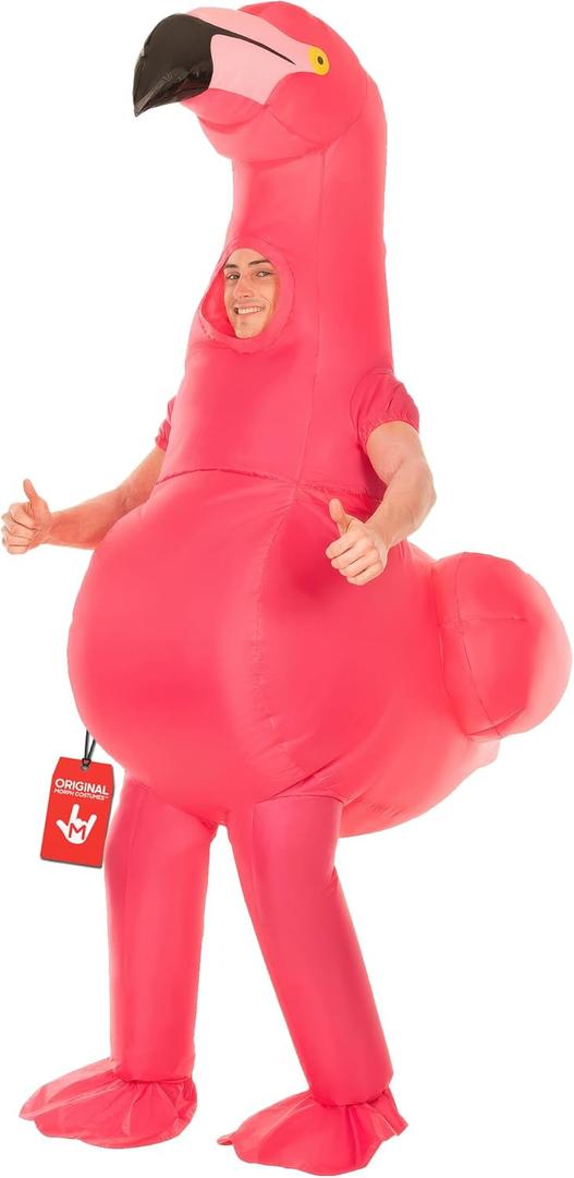 Morph Inflatable Flamingo Costume, Flamingo Costume Adult, Halloween Costumes for Men, Halloween Costumes for Adults