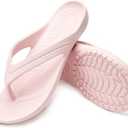 Temi Women's Flip Flops,Soft Lightweight Sandals for Women Anti Slip Casual Slippers Shower Beach Pool Bathroom Flat Slides Shoes (7)