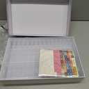 Glotrove Diamond Art Storage Containers Trays, 45pcs Diamond Painting Trays with Lids, 2-in-1 Beads, Gems & Drills Storage and Line-Up Accessories for Diamond Painting