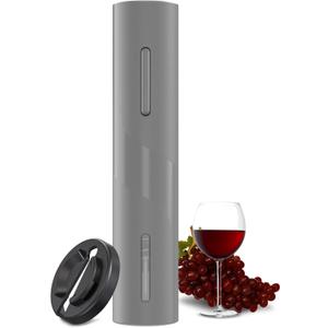 COKUNST Electric Wine Opener, Automatic Operation Corkscrew, Battery Operated Wine Bottle Opener with Foil Cutter, Wine Gift for Wedding Kitchen Party Home, Grey
