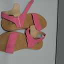 Soda PLENTY ~ Women's Strappy Ankle Wrap Buckle Fashion Flat Sandals, Brt-pink Pu, Size 1