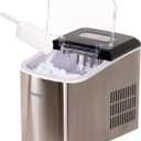 Igloo Electric Countertop Ice Maker Machine - Automatic and Portable - 26 Pounds in 24 Hours - Ice Cube Maker - Ice Scoop and Basket - Ideal for Iced Coffee and Cocktails - Stainless Steel