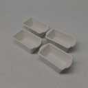 GDCZ Mini Loaf Pan Set, 6.2-Inch 4 Pcs Ceramics Non-Stick Baking Bread Pan (White)