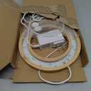 LORDEM 6.3 Ceiling Grow Lamp for Indoor Plants, 216 LEDs Full Spectrum Halo Plant Light, Under Cabinet Grow Lights with 4/8/12H Auto Timer, 3 Switch Modes, 4 Dimmable Brightness Levels, Tri Head