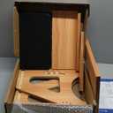 StrongTek Double Step Footrest, Adjustable Wooden Foot Stool with 3 Height Levels, Cushioned Top & Non-Slip Base, Ergonomic Under Desk Leg Rest for Office Home