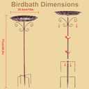 fanado Small Metal Bird Bath for Outside, 10" Dia Bowl Bird Baths Feeder Bowl for Outdoors, Vintage Birdbaths Standing for Garden Patio Yard Lawn Decor (Bronze)