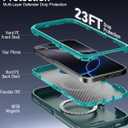 Magnetic Case for iPhone 17 with blet Clip Holster,[2X Screen Protector] [Military-Grade Protection], Heavy Duty Case for iPhone 17 6.3 Inchs,Green