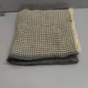 AMOAMI Upgraded Waffle Runner Rug Super Absorbent Non Slip Bath Mats for Bathroom Washable Bathroom Runner Rug with Tassels, Ideal for Hallway Bedroom Laundry Room, Dark Grey & Yellow, 17" x 60"