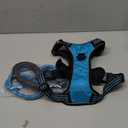 No Pull Dog Harness Adjustable Reflective Oxford Easy Control Medium Large Dog Harness with A Free Heavy Duty 5ft Dog Leash (L (Neck: 18"-25.5", Chest: 24.5"-33"), Blue Harness+Leash)