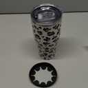 32oz Insulated Tumbler, Travel Coffee Tumbler with Lid, Cup Holder Friendly Travel Coffee Mug, Stainless Steel Thermos with Lid (Luxy Leopard)