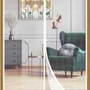 Yotache White Magnetic Screen Door Fit Doors 32 x 78, Screen Size 34" x 79" Upgraded Anti-Tearing Polyester Mesh French Door Screens with Magnets (White & Middle Opening)