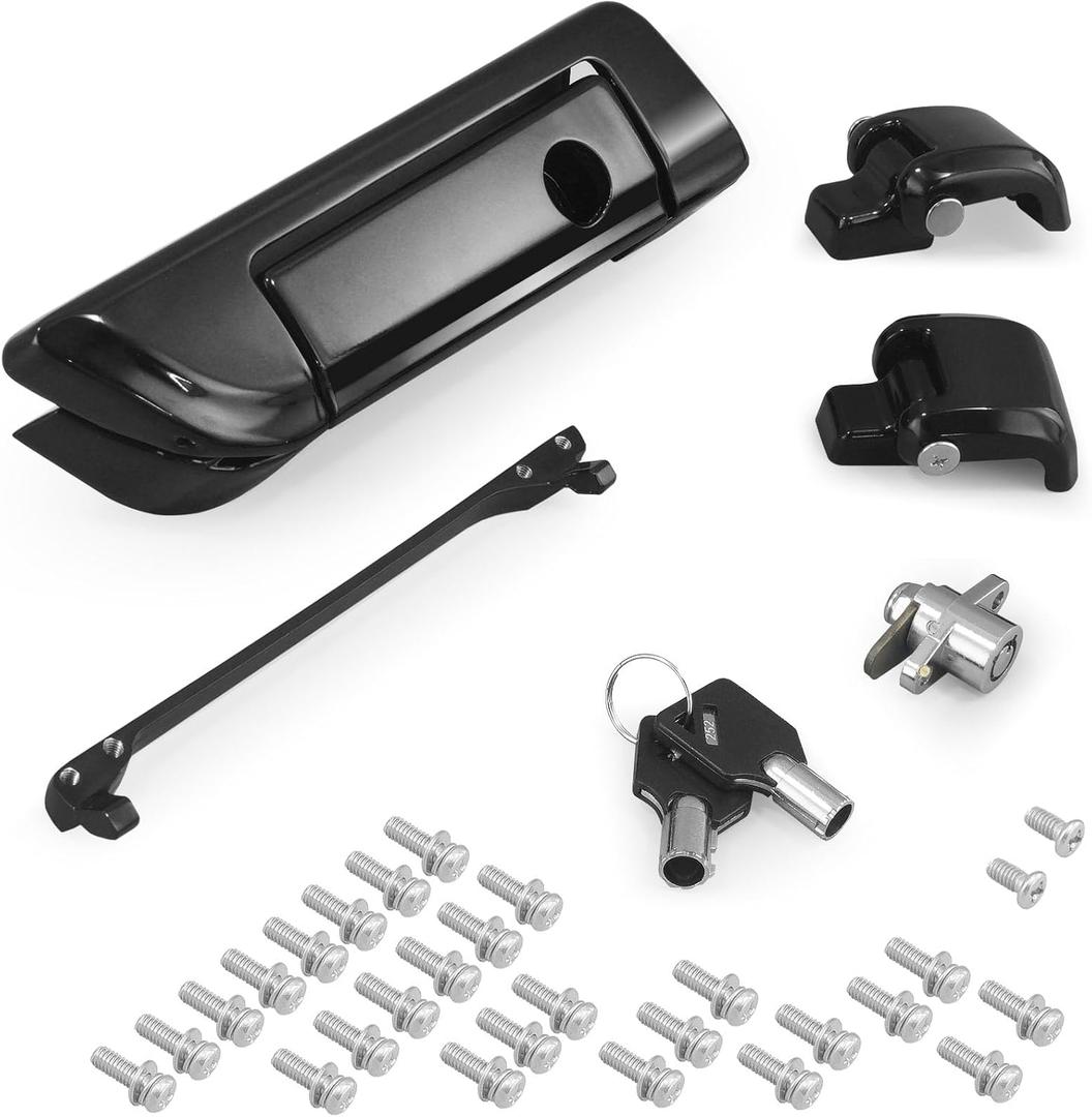 Tour Trunk Latches Black,Tour Trunk Lid Latch with Keys Fit for Harley Touring Road King Road Glide Street Glide Electra Glide Ultra-Classic 2014-2025