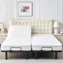 Bamboo Viscose Cooling Split King Mattress Protector for Adjustable Bed Waterproof Soft Breathable Fitted Matress Cover Pad