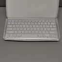 Bluetooth Keyboard, Ultra-Slim Wireless Keyboard for iPad, Rechargeable Ergonomic Computer Keyboard for iOS, Android, Windows PC Tablets Phone, White Silver