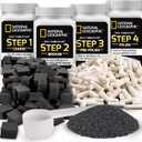 National Geographic Rock Tumbler Media  The Ultimate Rock Polishing Supplies Kit, 4 Stage Bulk Grit, 1.5 Pounds of Ceramic Pellets, GemFoam Polishing Tumbling Media