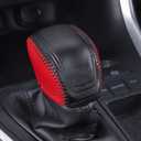 Rifoda for Toyota RAV4 Interior Center armrest Box Cover Decoration for 2019 2020 2021 Toyota RAV4 Leather Materials Scratch and wear Resistant Accessories(Black Leather red Leather)